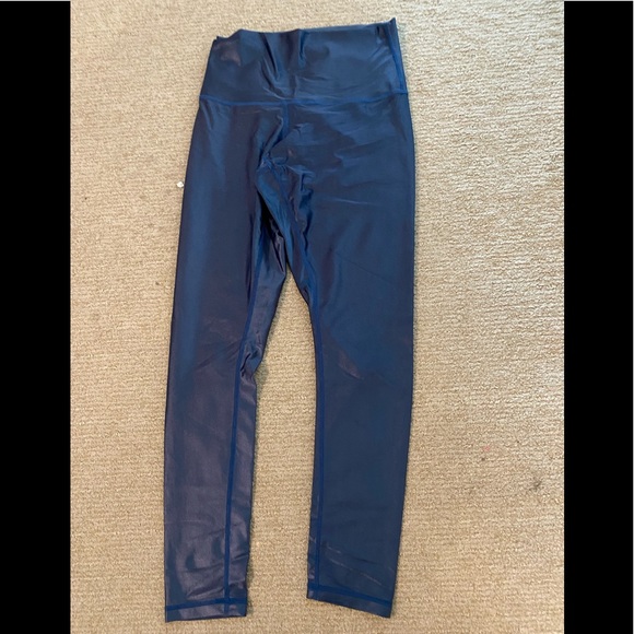 DYI shiny blue leggings size small - Picture 2 of 2